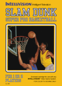 Slam Dunk Super Pro Basketball Intellivision  box art